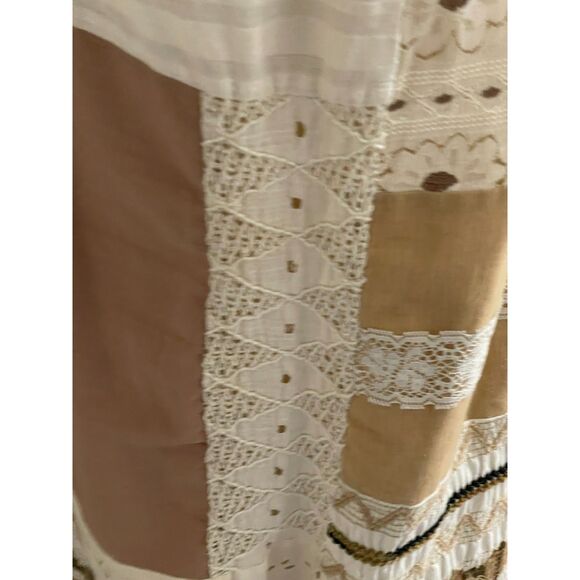 Vtg Patchwork Eyelet Lace Maxi Skirt Lined Boho Gypsy Hippie Cottagecore Renee M - Picture 3 of 16